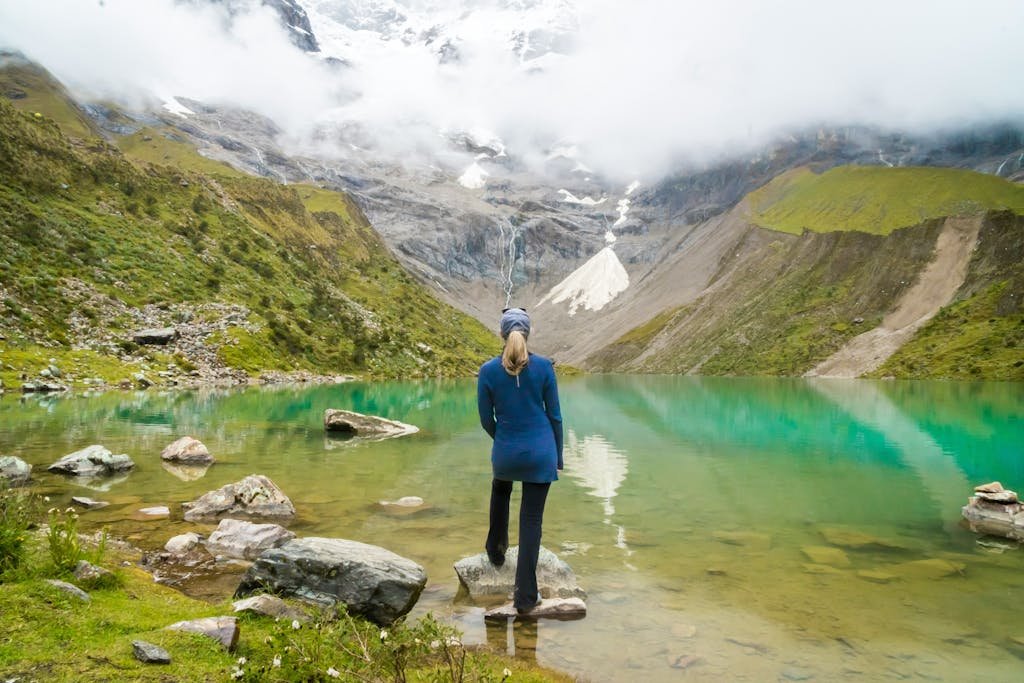 Hiker At the Laguna Humantay